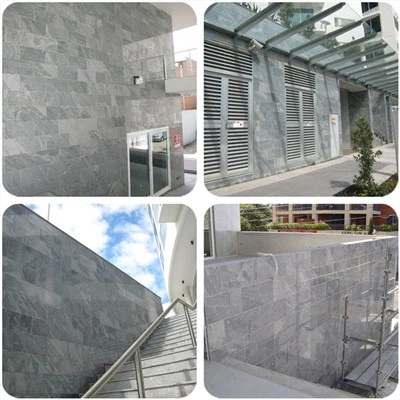 دیوار بیرونی گرانیت خاکستری